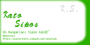 kato sipos business card